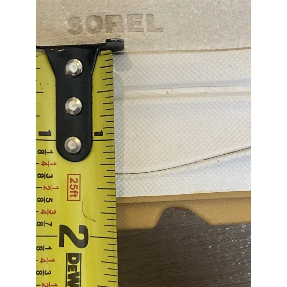 Sorel Women's ONA 503 Low Suede Knit Sea Salt Chalk Platform Sneakers Shoes 10